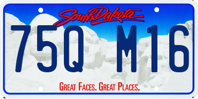 SD license plate 75QM16