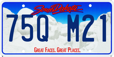 SD license plate 75QM21