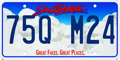 SD license plate 75QM24