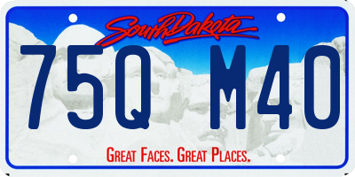 SD license plate 75QM40