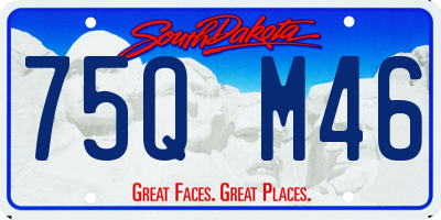 SD license plate 75QM46