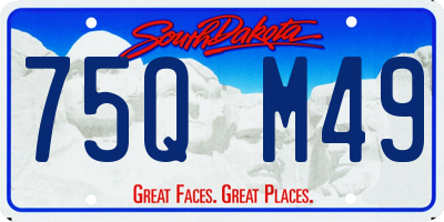 SD license plate 75QM49