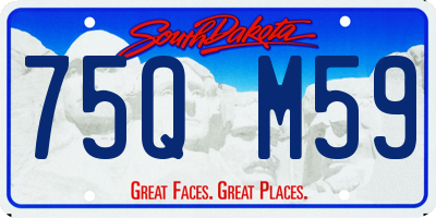 SD license plate 75QM59