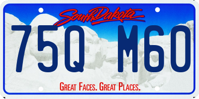 SD license plate 75QM60
