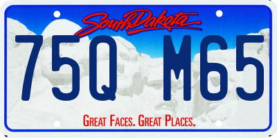 SD license plate 75QM65