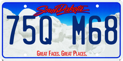 SD license plate 75QM68