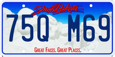 SD license plate 75QM69