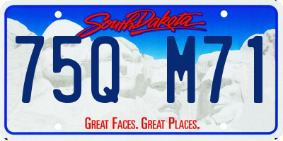 SD license plate 75QM71