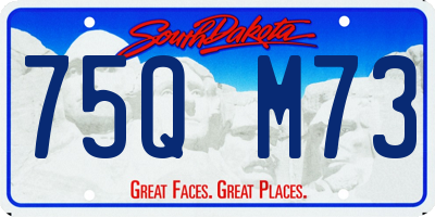 SD license plate 75QM73