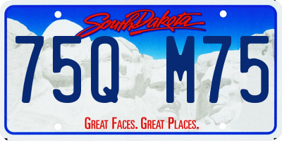 SD license plate 75QM75