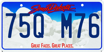 SD license plate 75QM76