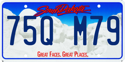 SD license plate 75QM79