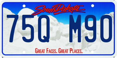 SD license plate 75QM90