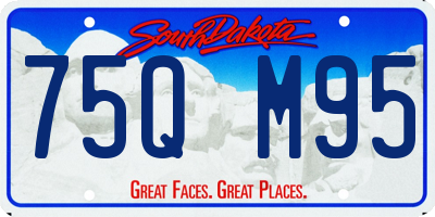 SD license plate 75QM95
