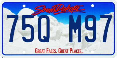 SD license plate 75QM97