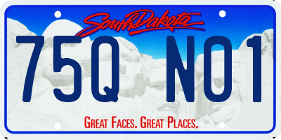 SD license plate 75QN01