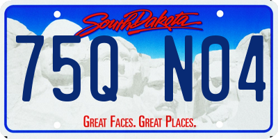 SD license plate 75QN04