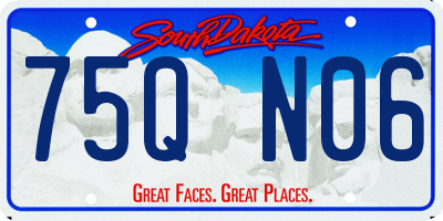 SD license plate 75QN06