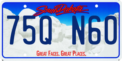 SD license plate 75QN60