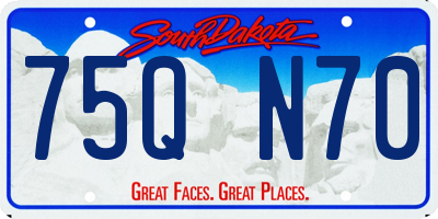 SD license plate 75QN70