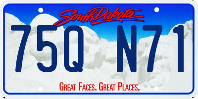 SD license plate 75QN71