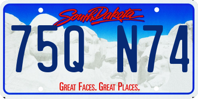 SD license plate 75QN74