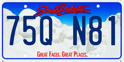 SD license plate 75QN81