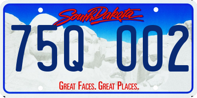 SD license plate 75QO02