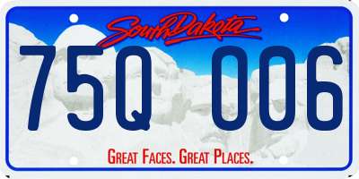 SD license plate 75QO06