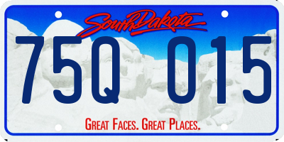SD license plate 75QO15