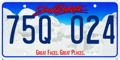 SD license plate 75QO24