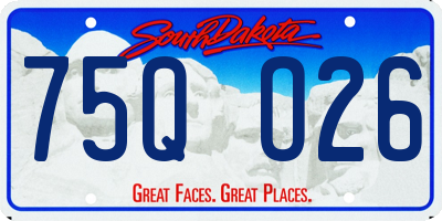 SD license plate 75QO26