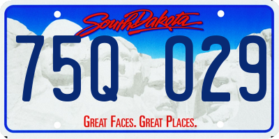 SD license plate 75QO29