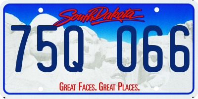 SD license plate 75QO66