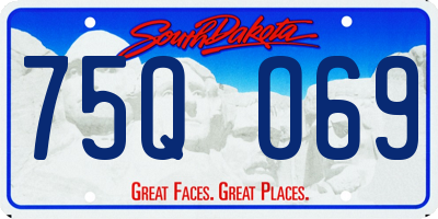 SD license plate 75QO69