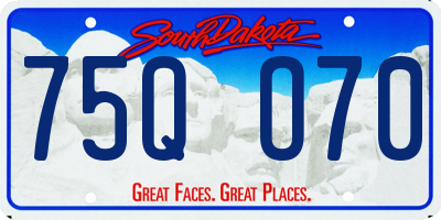SD license plate 75QO70