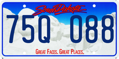 SD license plate 75QO88