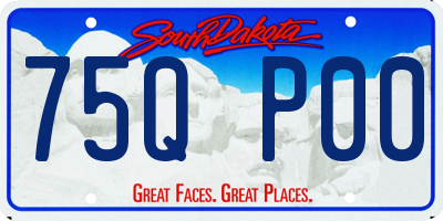 SD license plate 75QP00