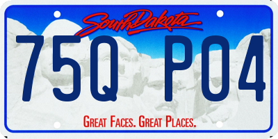 SD license plate 75QP04