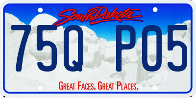 SD license plate 75QP05