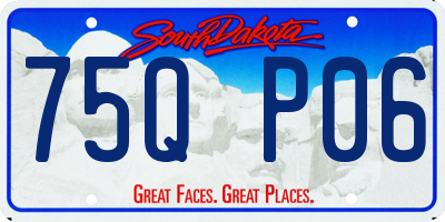 SD license plate 75QP06