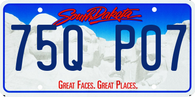 SD license plate 75QP07