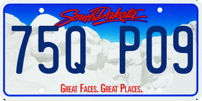 SD license plate 75QP09