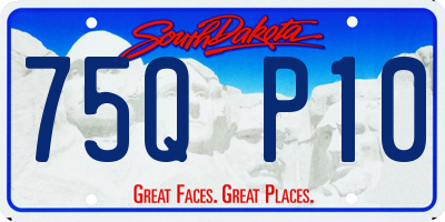 SD license plate 75QP10