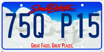 SD license plate 75QP15