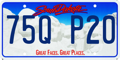 SD license plate 75QP20
