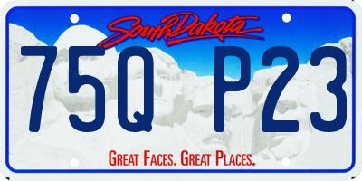 SD license plate 75QP23
