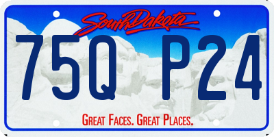 SD license plate 75QP24
