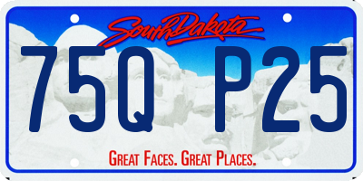 SD license plate 75QP25