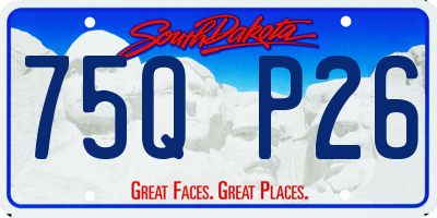 SD license plate 75QP26